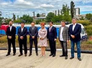 Gruia Stoica, preşedinte GRAMPET Group (care deţine Reloc Craiova), alături de oficialităţile prezente la eveniment.